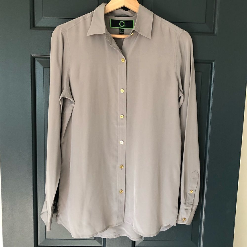C. Wonder Gray Silk Blouse